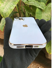 Load image into Gallery viewer, Siera Blue 6D chrome with lense silicone case for Apple Iphone 13
