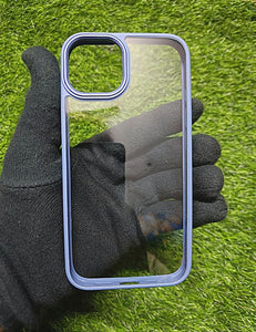 Sierra Blue metal lense transparent case for Apple Iphone 12 Pro Max