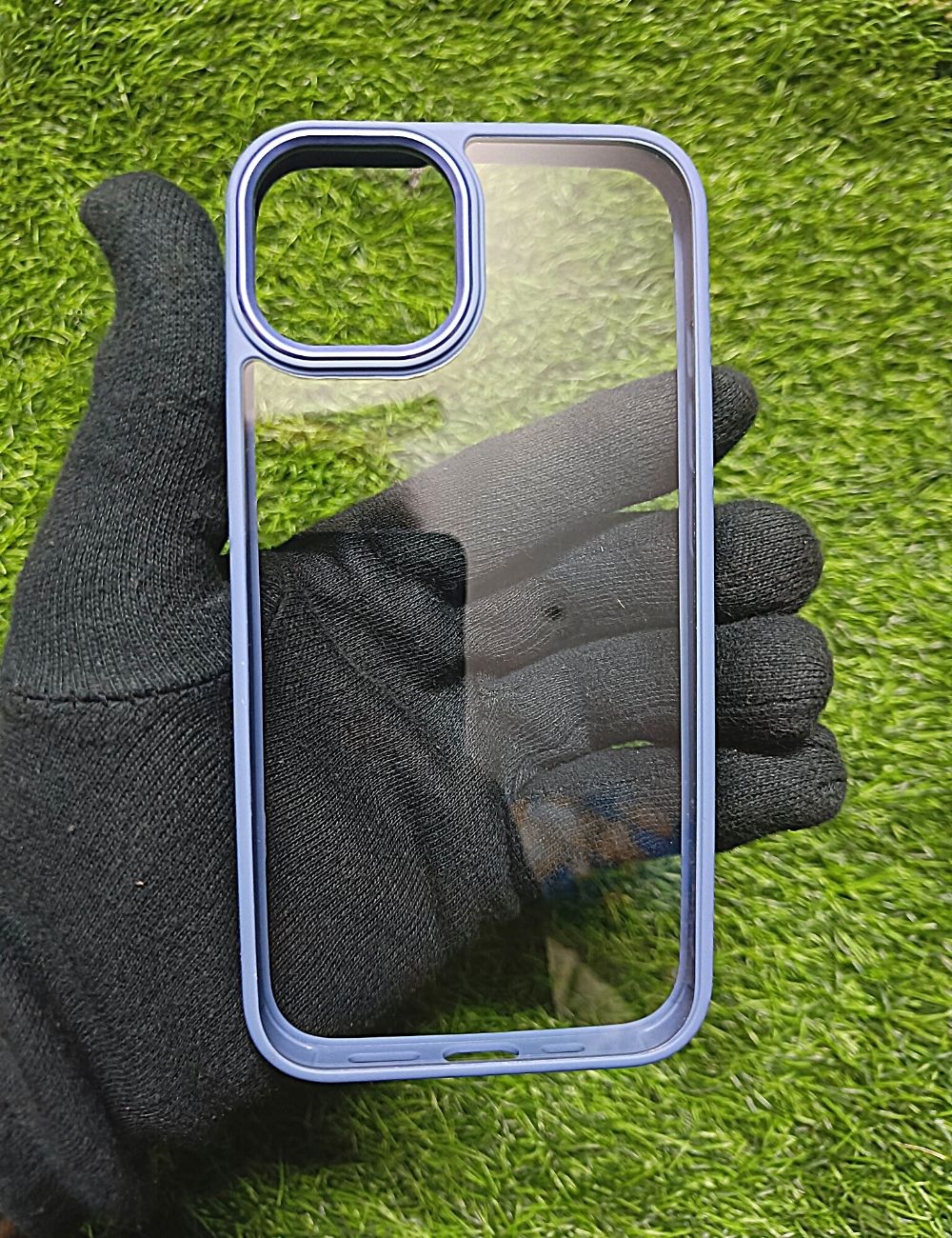 Sierra Blue metal lense transparent case for Apple Iphone 13 Pro