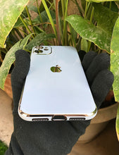 Load image into Gallery viewer, Siera Blue 6D chrome with lense silicone case for Apple Iphone 11
