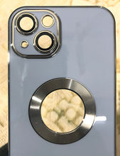 Load image into Gallery viewer, Siera Blue 6D chrome logo cut silicone case for Apple Iphone 13
