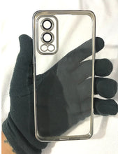 Load image into Gallery viewer, Silver metallic chrome with lense transparent case for Oneplus Nord 2
