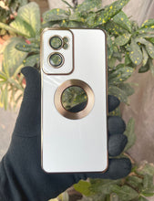 Load image into Gallery viewer, White 6D chrome logo cut silicone case for OnePlus Nord CE 2
