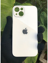 Load image into Gallery viewer, White glass camera protector premium case for Apple Iphone 13
