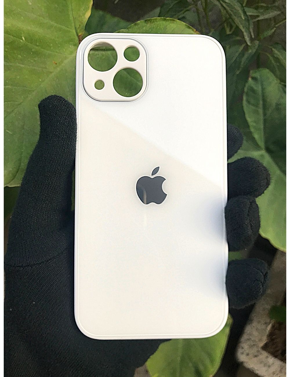 White glass camera protector premium case for Apple Iphone 13
