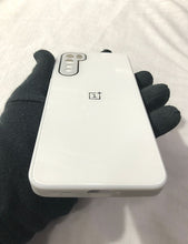 Load image into Gallery viewer, White glass camera protector premium case for OnePlus Nord
