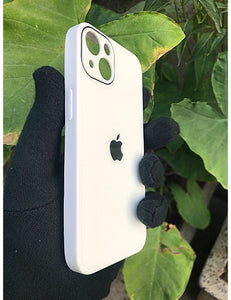 White glass camera protector premium case for Apple Iphone 13