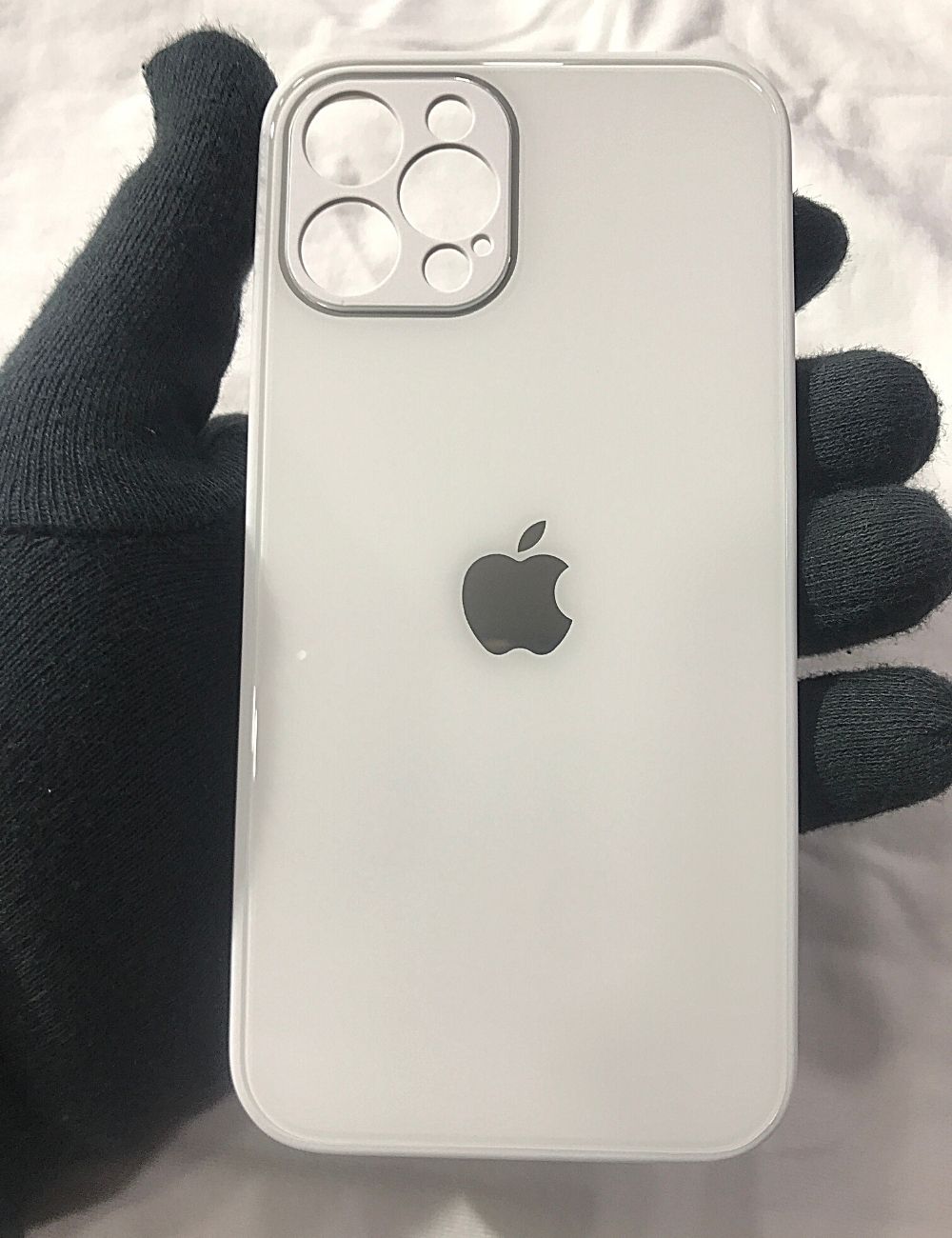 White glass camera protector premium case for Apple Iphone 12 Pro