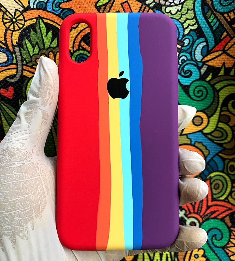 Rainbow luxury silicone case for Apple Iphone X/XS- Caselolo - Main Image
